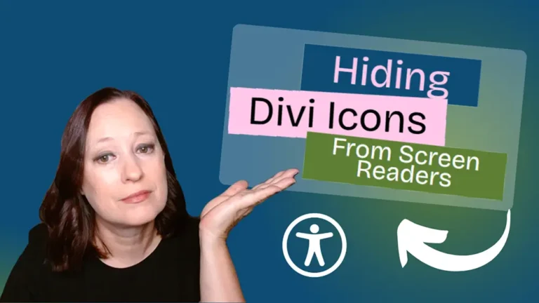 Hiding Divi Icons From Screen Readers