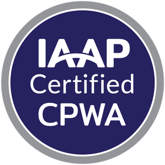 IAAP Certified CPWA badge